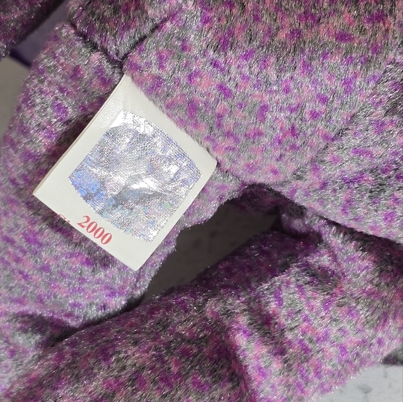 Ty - 2000 - Purple Beanie Baby Bear with Ribbon - Picture 3 of 5